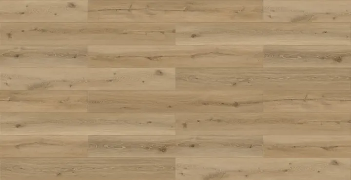 Megaclic Santerra Ravello (MCST-2311) AC5 waterproof laminate plank flooring in a cool-leaning light greige oak tone with rustic grain, close-up