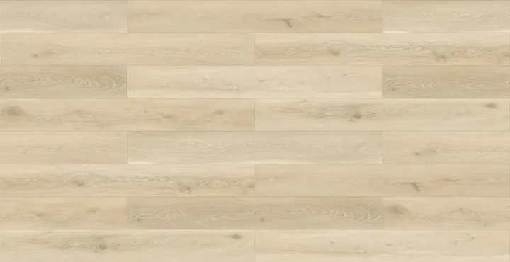 Megaclic Santerra Draymont (MCST-2308) AC5 waterproof laminate plank flooring in a pale natural blond oak tone, close-up