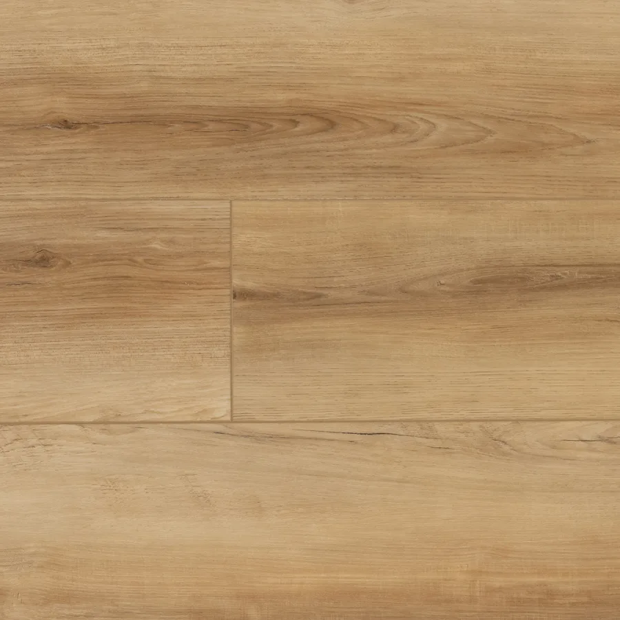 Artisan Hardwood Innova Columbia River waterproof SPC vinyl plank flooring in a warm honey oak tone, close-up