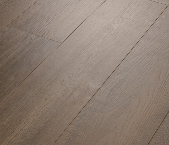 COREtec Claverton Pine luxury vinyl plank with weathered gray-brown pine grain